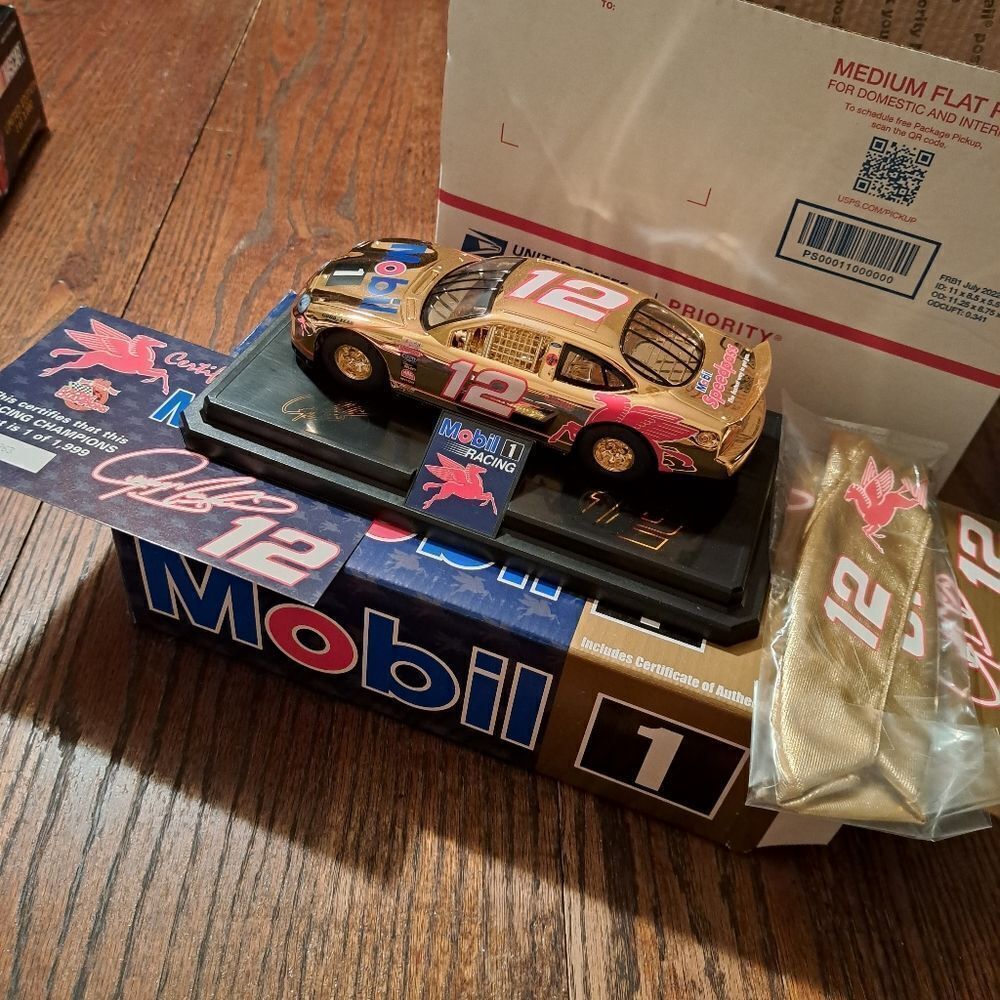 Vintage 99 Racing Champions 24KT Gold Jeremy Mayfield Mobile 1 Nascar Race Car
